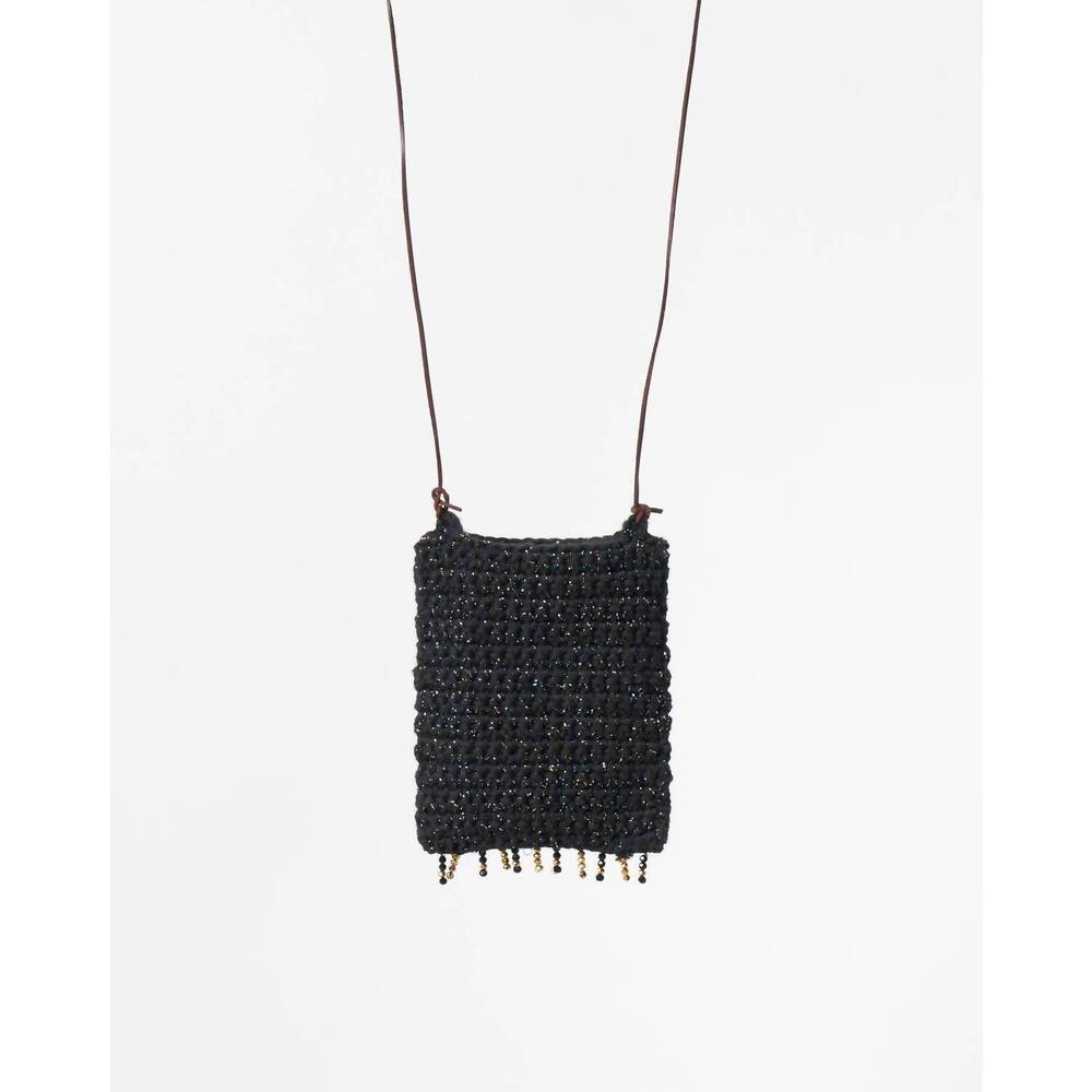 NEW NICHOLAS DALEY women's neck bag in black